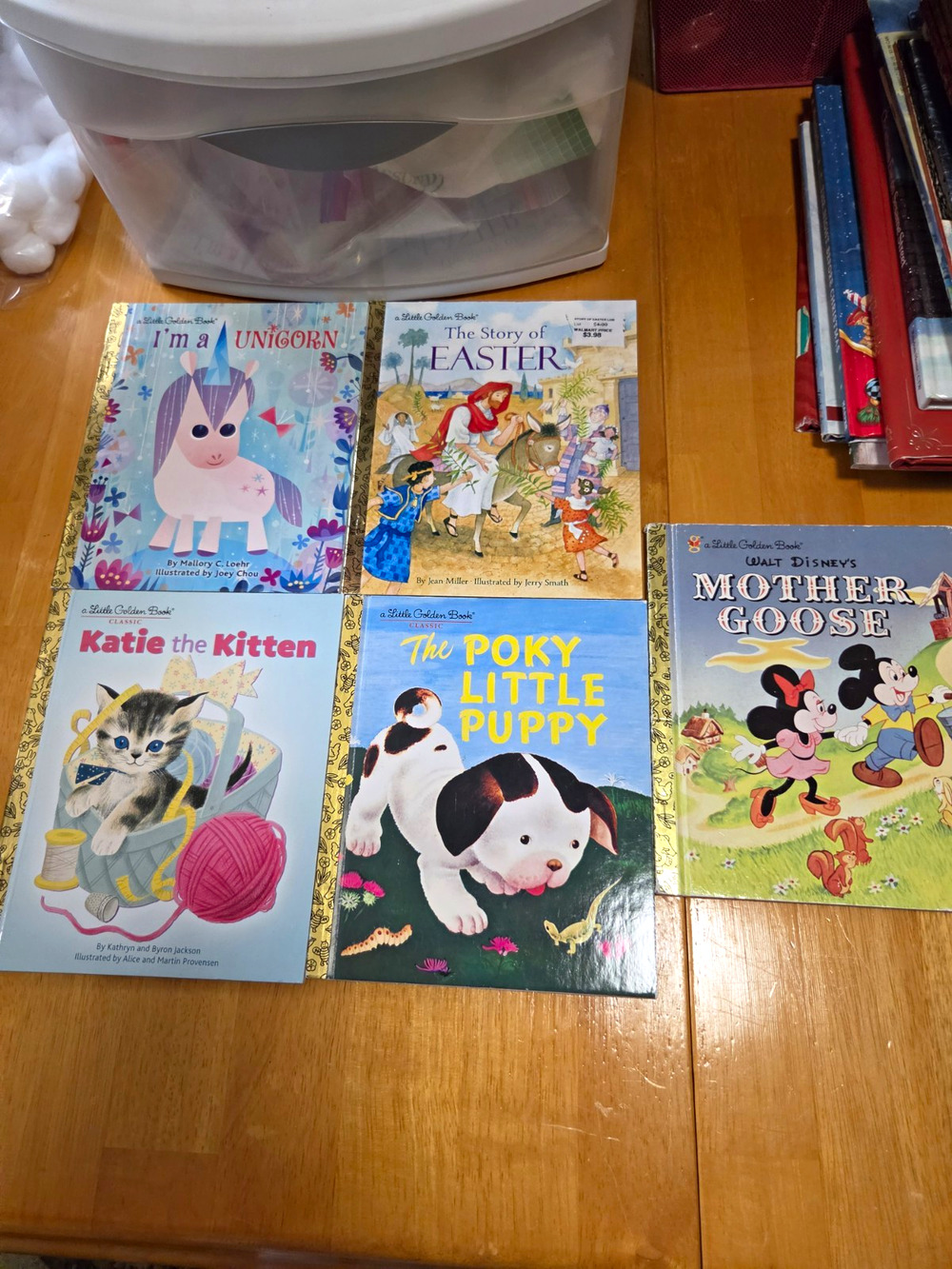 Little Golden Books Lot of 5 Hardcover Illustrated Poky Puppy Mother Goose